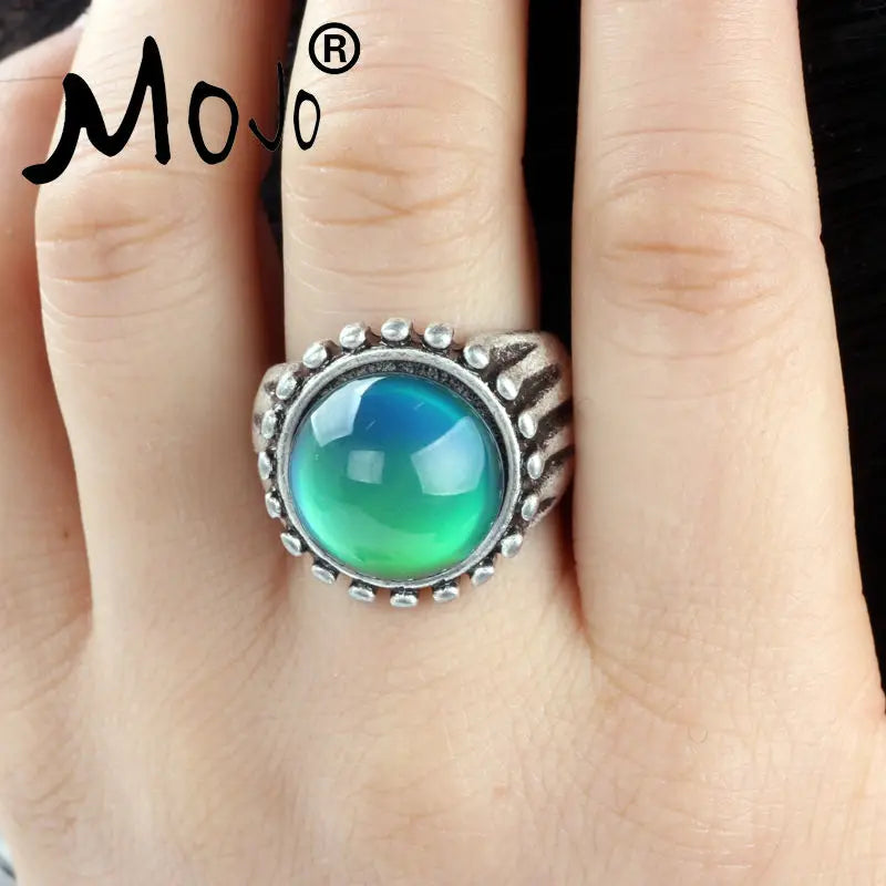 Vintage Bohemia Retro Change Mood Ring Emotion Feeling Ring