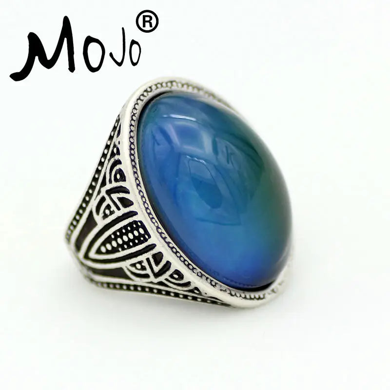 2PCS Bohemia Retro Mood Ring Emotion Feeling Changeable Temperature Control Ring