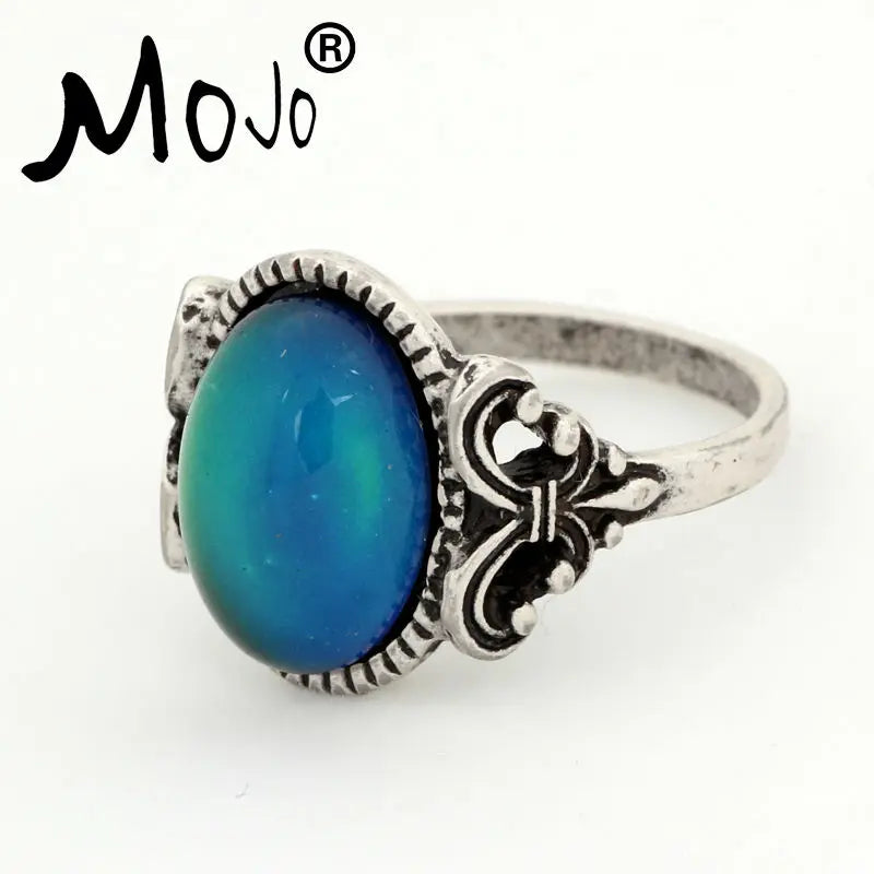 2PCS Bohemia Retro Mood Ring Emotion Feeling Changeable Temperature Control Ring