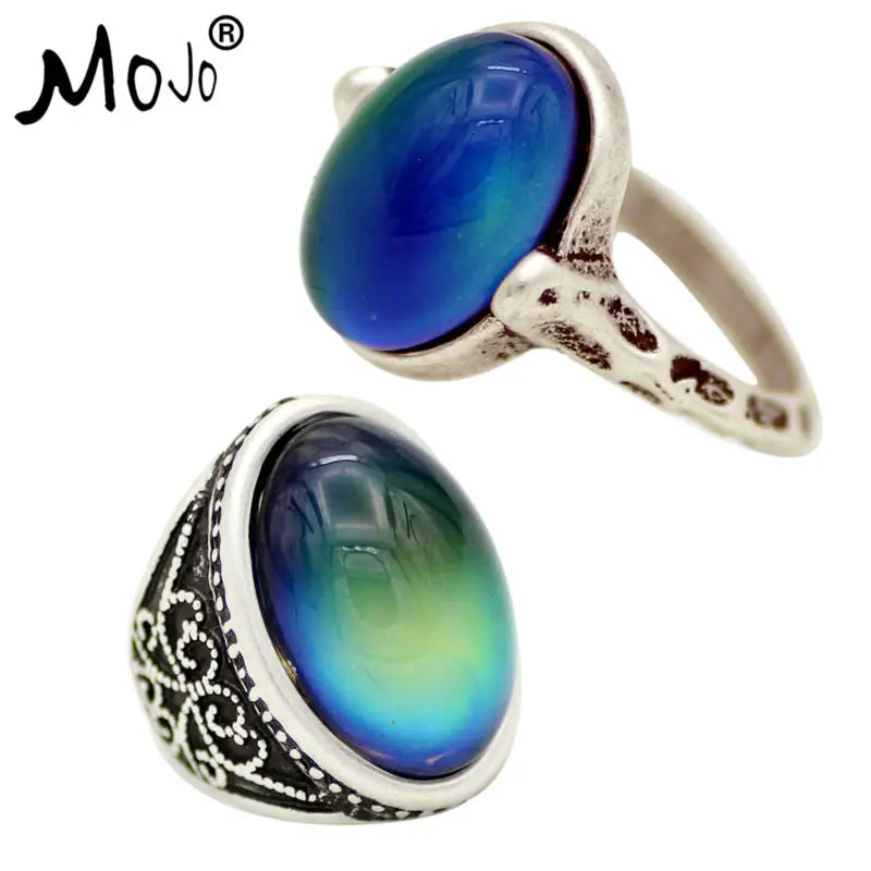 2PCS Vintage Ring Set Mood Ring Wedding Rings Jewelry RS050-052