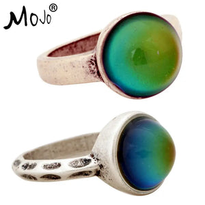 2PCS Vintage Mood Ring Set Wedding Rings of Strength RS036-002