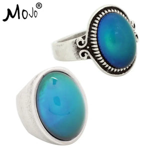 Vintage Mood Ring Set Wedding Rings of Strength for Women Men Jewelry