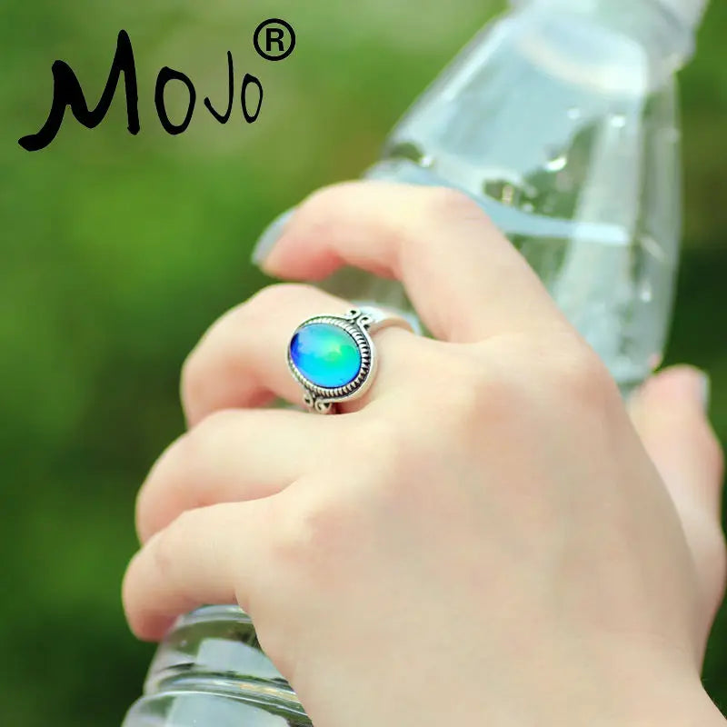 2PCS Vintage Wedding Ring Set Mood Ring That Changes RS009-053