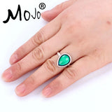 2PCS Vintage Mood Ring Set Wedding Rings of Strength for Women Men Jewelry