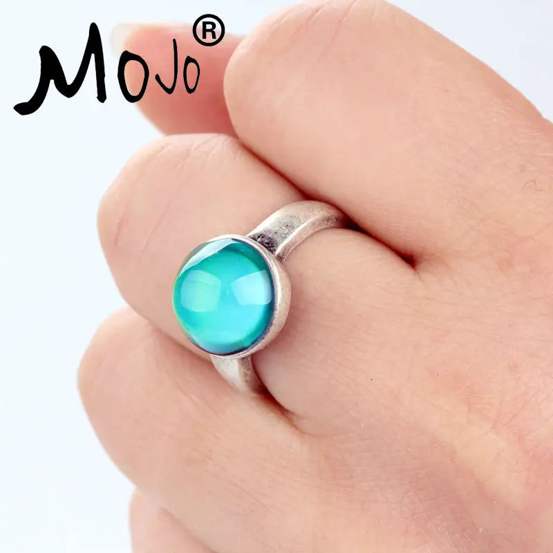 2PCS Vintage Mood Ring Set Wedding Rings for Women Men 036-024