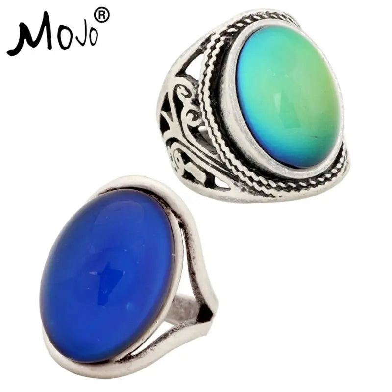 Vintage Mood Ring Set Wedding Rings of Strength RS019-022