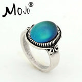 2PCS Vintage Mood Ring Set Wedding Rings of Strength for Women Men RS009-026