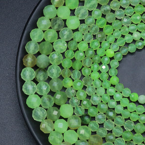 2PCS Green Prehnite Round Beads 6/8/10mm DIY Necklace Bracelet Charm Jewelry