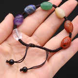 2PCS Natural Stone Reiki Healing Chakra Spirit Pendulum Bracelet