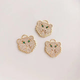 Zircon Tiger Pendant Necklace for DIY Jewelry Making