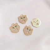 Zircon Tiger Pendant Necklace for DIY Jewelry Making
