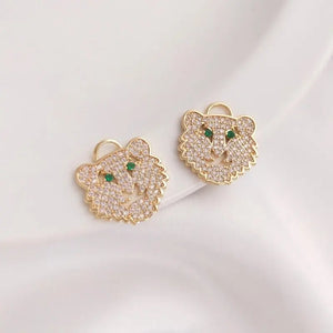 Zircon Tiger Pendant Necklace for DIY Jewelry Making