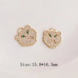 Zircon Tiger Pendant Necklace for DIY Jewelry Making