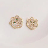 Zircon Tiger Pendant Necklace for DIY Jewelry Making