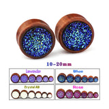 2PCS Wood Ear Plugs Gauges Earrings Flesh Tunnel Expander Stretcher 10-20mm