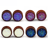 2PCS Wood Ear Plugs Gauges Earrings Flesh Tunnel Expander Stretcher 10-20mm