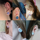 2PCS Wood Ear Plugs Gauges Earrings Flesh Tunnel Expander Stretcher 10-20mm