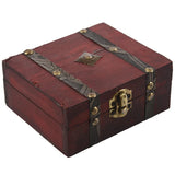 2PCS Vintage Lock Chest Jewelry Storage Box Keepsake