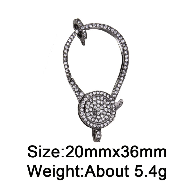 2PCS Zircon Lobster Clasp for Jewelry Making