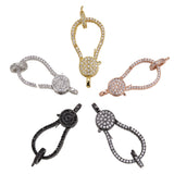 2PCS Zircon Lobster Clasp for Jewelry Making