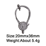 2PCS Zircon Lobster Clasp for Jewelry Making