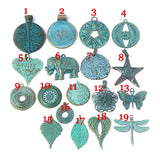 2PCS Ganesha Elephant Heart Insect Pendant Charms DIY Jewelry Necklace