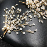 Bridal Pearl Flower Crystal Hair Pins Set Wedding Bridesmaid Decor