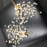 Bridal Pearl Flower Crystal Hair Pins Set Wedding Bridesmaid Decor