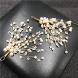Bridal Pearl Flower Crystal Hair Pins Set Wedding Bridesmaid Decor