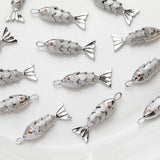 2PCS 14K Plated Small Fish Pendant DIY Jewelry Supplies