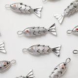 2PCS 14K Plated Small Fish Pendant DIY Jewelry Supplies