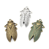 Antique Bronze/Silver Cicada Charms Pendant - DIY Necklace Jewelry Findings