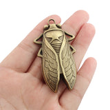 Antique Bronze/Silver Cicada Charms Pendant - DIY Necklace Jewelry Findings