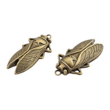 Antique Bronze/Silver Cicada Charms Pendant - DIY Necklace Jewelry Findings
