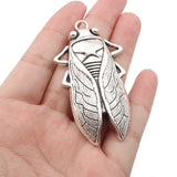 Antique Bronze/Silver Cicada Charms Pendant - DIY Necklace Jewelry Findings