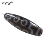 2PCs/Lot Natural Tibetan Dzi Beads Oval 38x12mm