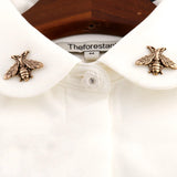 Retro Bee Metal Alloy Pin Clasp Brooch for Men Antique Silver 27mm X 20mm