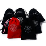 2PCs Multicolor Velvet Tarot Drawstring Bags