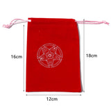 2PCs Multicolor Velvet Tarot Drawstring Bags