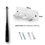 Acrylic Baseball Bat Holder Wall Mount Display Rack T Baseball or Softball Bat