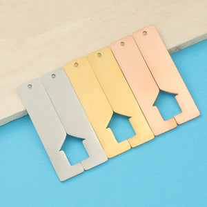 2 Pair Stainless Steel Mirror Polish Couple Pendants