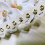 5-6mm Natural Gemstone 925 Silver Stud Earrings