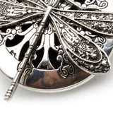 Antique Silver Dragonfly Aromatherapy Diffuser Pendant Necklace