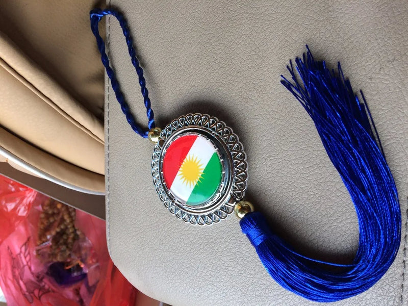 Kurdish Flag Necklace Koerdische Kurdistan Map Car /Home Hanging Gift