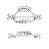 Crystal Cat Nipple Piercing Jewelry 316L Stainless Steel Nipple Rings