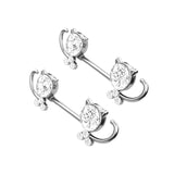 Crystal Cat Nipple Piercing Jewelry 316L Stainless Steel Nipple Rings