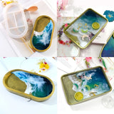 2Pc Tray Resin Mold Epoxy Mold Silicone Mould Jewelry Plate Dish Mold