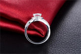 2Pc Zircon Lady Wedding Ring Sets Full Round