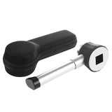 2Pcs 10X Handheld LED Optical Glass Magnifier With Scale Jewelry Loupe