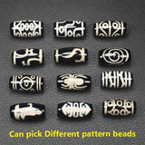 2Pcs 10X20mm Tibet Dzi Agates Beads DIY Jewelry Mixed Patterns